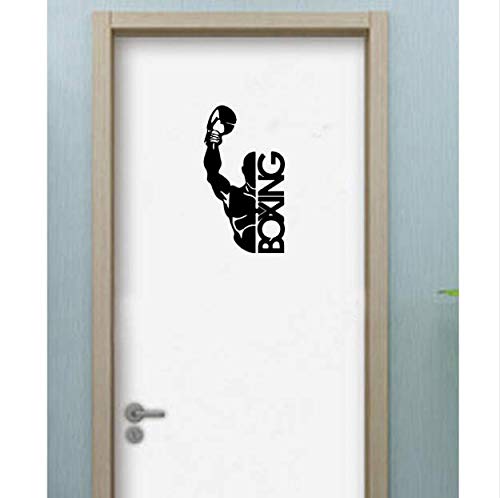 Zemn Etiqueta De Pared 13.8 * 25 Cm Boxeo Decoración De La Aptitud Pegatinas De Pared Mural Sala De Gimnasio Calcomanía De La Puerta