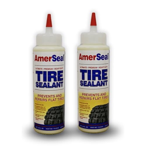 American Sealant Premium Heavy-Duty Tire Sealant, 16 oz, Flat Tire Protection for Air-Filled Tires, Seals Punctures, Bead and Rim Leaks | 2 Pack