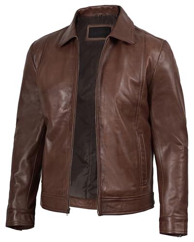 Fjackets Men's Real Lambskin Leather Jacket