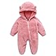 Fairy Baby Baby Snowsuit, Newborn Baby Hooded Footed Romper Fleece Snowsuit Cartoon Flannel Zipper Jumpsuit Thin Fall Winter Outfits