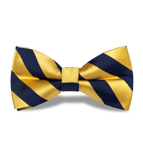 Image of YourTies Bow Ties for Men Pretied Bowties Solid Color Satin Bow Tie Formal Business Tuxedo Wedding Party Prom