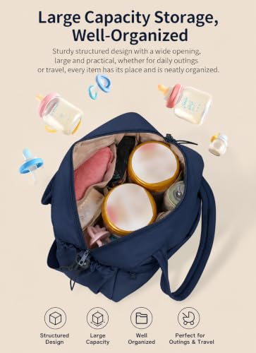 Image of Winnies Mommy Bag Diaper Tote Maternity Messenger Bags for Mothers for Travel Gifts for Mom to Be