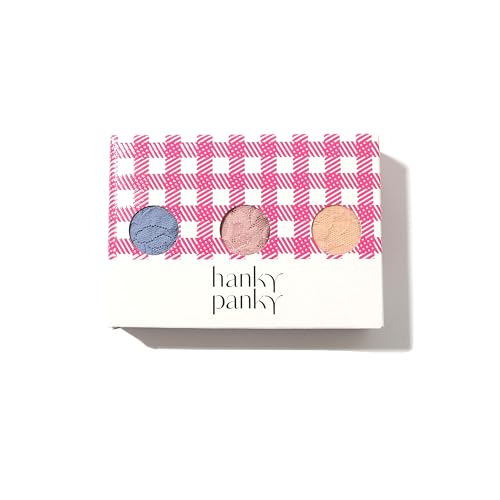 hanky panky - Signature Lace Low Rise Thongs for Women | One Size (2-12) | Comfortable Lacy Lingerie Panties | Chambray/Periwinkle, Desert Rose/Steel, Honey/Dutch Chocolate | 3 pack3