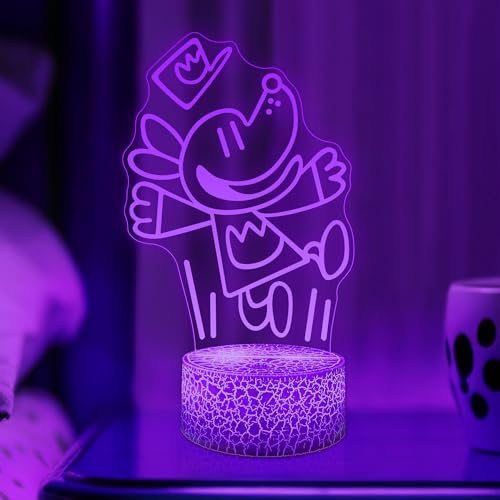 Image of Officially Licensed Dog Man Night Light - 7 Color LED 3D Illusion Lamp with Removable Base & USB /Battery Power, Kids Bedroom Decor, Book & Movie Fan Birthday Christmas Gift for Boys & Girls