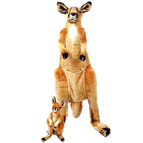 Viahart Kari The Kangaroo And Joey - 3 Foot Big Stuffed Animal Plush Roo - By Tiger Tale Toys #TOP4