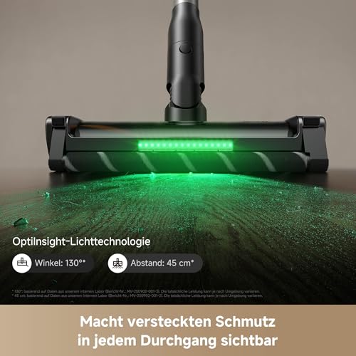 MOVA G70 Complete Akku Staubsauger mit Roboterarm, 38.000 Pa, OptiInsight Doppelbürste, Verhedderungsfrei, Staubabstreifringe, Verstellbarer Teleskopstab, 5-Schichten-Filter 99,99%, 1,95 kg