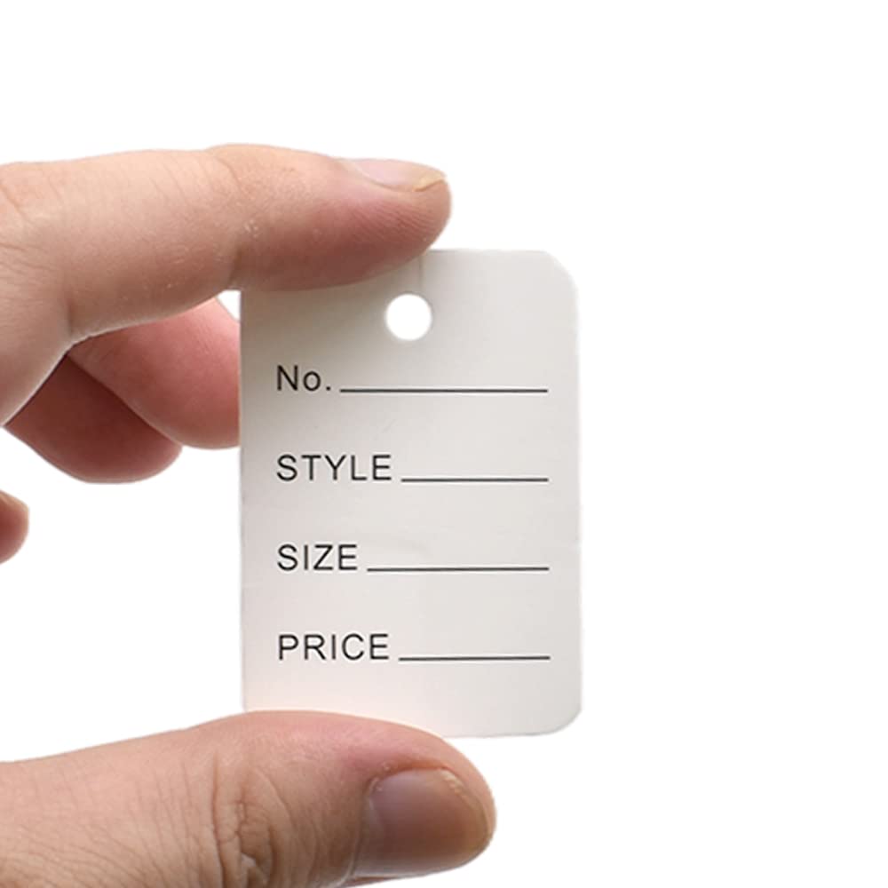Amazon.co.jp: 1000個 2インチ x 1.35インチ 値札 7インチ ハングタグ