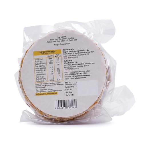 Image of Millet Amma Baked Ajwain Bhakhri - 360 Gms | (Pack of 2 - Each 180 Gms) | Ready to Eat | Best Choice for Snack Time, Parties & Events | Healthy Traditional Gujarati Snacks.