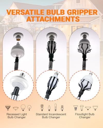 image for Lupar Light Bulb Changer Pole Kit 3 FT to 20 FT Telescoping Extension 