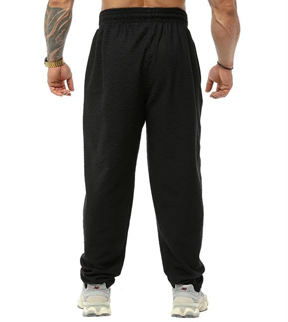 Men's Loose Fit Sweatpants Towel Baggy Pants 7