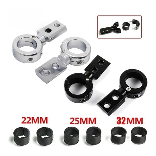 Soporte de faro auxiliar para moto de 22mm-32mm ajustable 4