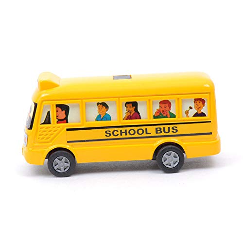 Image of CENTY Kid Toys Plastic Pull Back Car, 1 Pull Back Car, Multicolour&Krasa Plastic Mini Bus, Pack of 1, Yellow