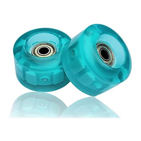Xino Sports Replacement Wheels for Rainbow Roller Skates with LED Lights - Set of 2 Wheels Cover