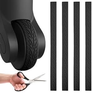 COYUN 4 Stücks Gepäck-Radschutz, kofferrollen silikon, rutschfest und geräuscharm, Kofferrollen Gummischutz Silikon-Gepäck-Radabdeckung Schwarz Wasserdicht Und Verschleißfest Länge Kann Gekürzt Werden