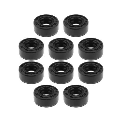 OTOTEC 10 Pièces Joint d'étanchéité D'arbre à Double Lèvre en NBR avec Ressort en Nitrile Butadiène 8 X 16 X 7 Mm