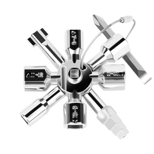 ZYROA 10-in-1 Multifunctional Control Cabinet Key, Universal Spider Wr