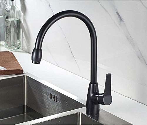 Kitchen Faucet Hot And Cold Water Brass Black Single Handle Kitchen Faucets Rotatable Mixer Tap Single Hole