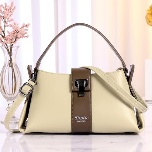 Image of EXOTIC Premium Stylish Dual Tone Elegant Buckle Hand & Sling Bag - Cruise Couture Collection