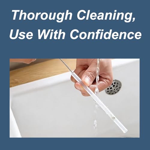 Strohbürsten, 10 Stück Strohhalm Reinigungsbürsten, Strohbürsten aus Edelstahl, Strohhalm Bürste, Reagenzglasbürsten, Strohrohrreiniger