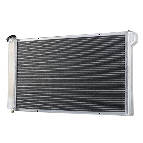 Cubauto Aluminum Radiator For 1973-76 1975 Chevy Chevrolet Corvette Base Stingray 1974 5.7L 7.4L V8 Gas,3 Row Crossflow Radiators #TOP3