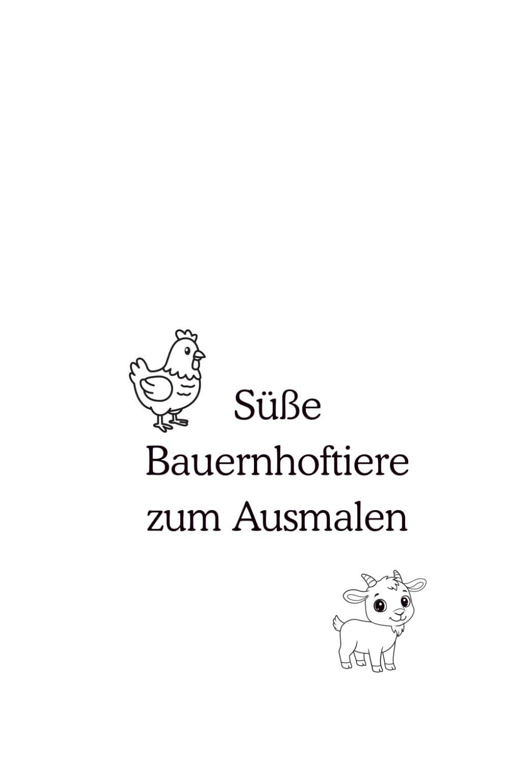 süße Bauernhoftiere zum Ausmalen
