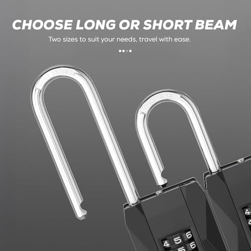 Image of Amazon Basics Number Locks for Door | Combination Lock Padlock Secure Number Lock | Multi-Purpose Lock for Home, Office, and Outdoor Use, Black (Pack of 1)