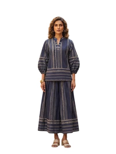 Women's Jaipuri Printed Cotton Skirt Co-Ord Set-image-8