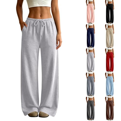 Wide Leg Sweatpants For Women Y2K Low Rise Baggy Sweat Track Pants - image 1