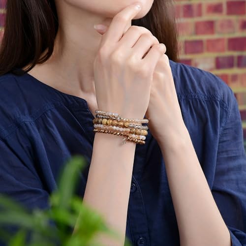Image of MGR MY GEMS ROCK! Beaded Multi Strand Multi Color Crystal Memory Wire Bracelet, Multi Strand Wrap Bracelet or Stacked Bracelet crystal