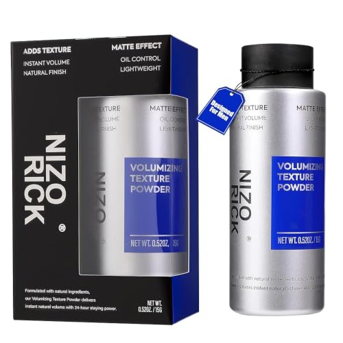 Men Hair Texturizing Powder 25g, Matte Finish Strong Hold, Instant Volume, Non‑Sticky Non‑Stiff for Daily Hairstyle (Fragrance-Free)