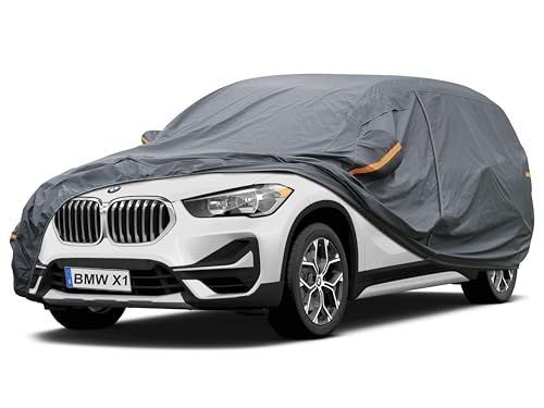 Image of GUNHYI Premium Car Cover Custom Fit BMW X1 (2009-2026), 16 Layers Heavy Duty Car Cover Waterproof All Weather with Zipper Door for Sun Rain Snow Dust Uv Protection