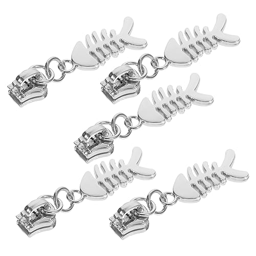 Beatifufu Metal Zipper Pulls 5 Pcs Bag Zipper Slider Pulls Easy Install for Clothing Storage Bags
