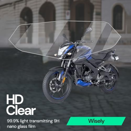 Image of Wisely |Pack 2| Premium Screen Guard for Bajaj Pulsar N150 N160 N250 Facelift 2024 Bike - TFT Display Digital Meter Protector - HD Clear, Full Cover - Easy Installation Kit - Motorcycle Accessories