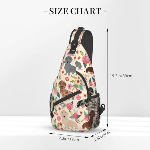 HAHAFU Umhängetasche mit Hundemotiv für Damen und Herren, bedruckt, leicht, bequem, Polyester, Reisen, Outdoor, Crossbody-Tasche, Schwarz , Einheitsgröße