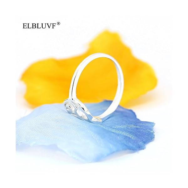 ELBLUVF 925 Sterling Silver Elephant Animal Lucky Ring Jewelry Bridesmaid Gift Favor (6.5)