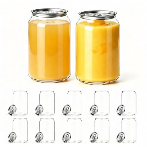 SYSXLT Canettes scellables en plastique transparent, bouteilles de jus PET