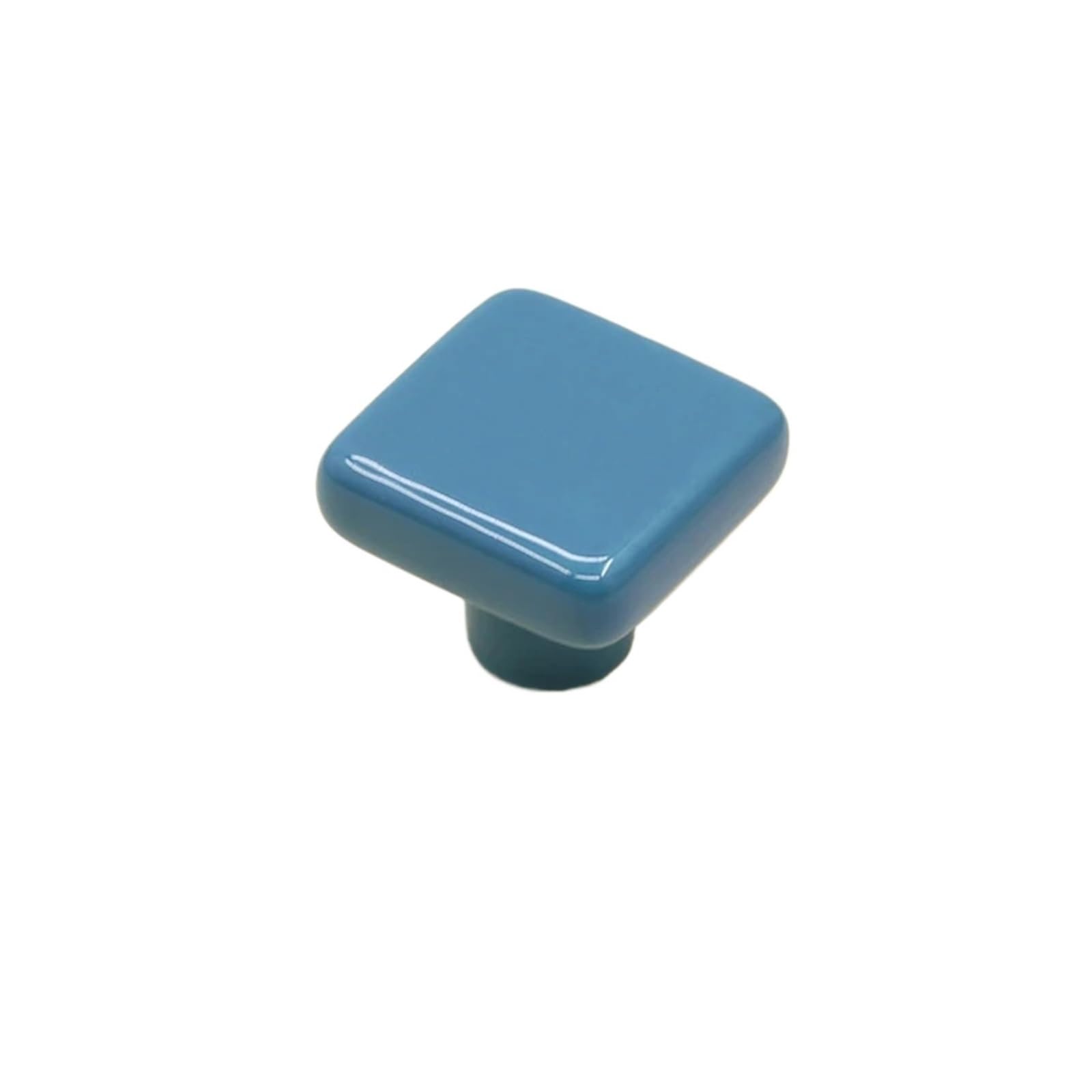 Zeahkri Blue Cute Cabinet Handle 4Pcs 32Mm Square Colorful Ceramic Cabinet Knobs