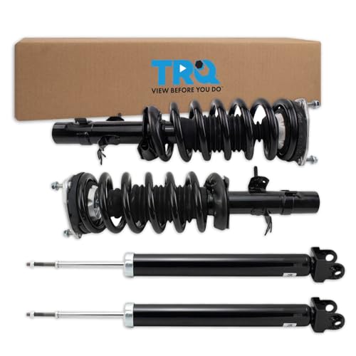 Image of TRQ Front and Rear Complete Strut Assembly & Shock Absorber Kit Complete Strut & Coil Spring Assembly Compatible with 2009-2013 INFINITI G37 2014-2015 Q60