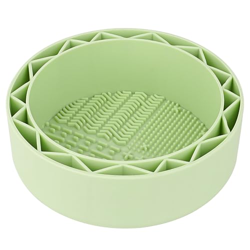 JANKOW Pen Brush Washer, Watercolor Brush Cleaner, Silicone Brush Bowl Clean, Brush Holder Cleaner, Watercolor Painting Water Cup for Acrylic Oil Painti (Green)