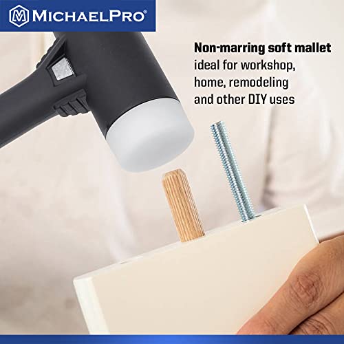 MichaelPro MP004026 13.6-Inches Double Faced Soft Mallet, Black and Blue - Image 4