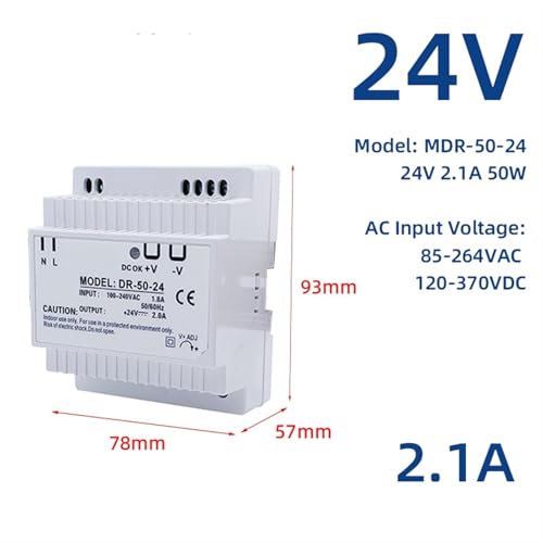 Alimentation 24V DR-50-24 boucle régulateur installation équipement mécanique