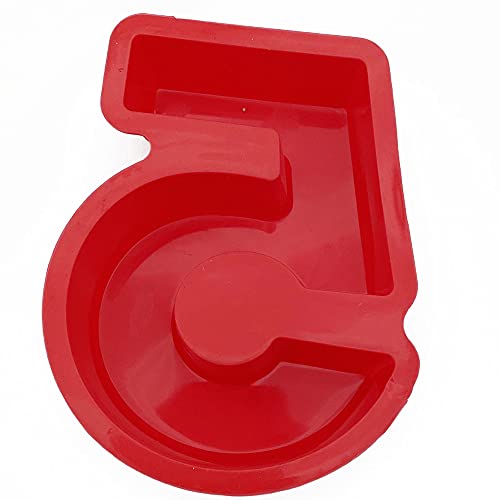 Small 9 Pieces Silicone Number Cake Molds Jelly Chocolate Moulds Candy Muffin Tray (4 Inch) #TOP2