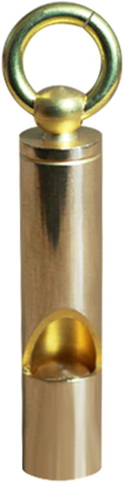Hxst Portable Brass Whistle with Key Ring,Emergency Whistle,Survival Whistle,Perfect EDC Tool (Polishing Process)