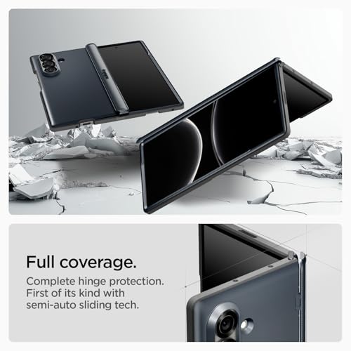 Image of Spigen Slim Armor Pro MagFit for Samsung Galaxy Z Fold 7 Case, Galaxy Z Fold 7 Back Cover (2025) - TPU+PC|Metal Slate