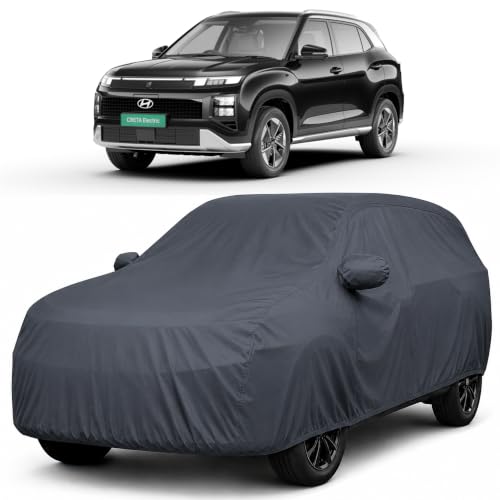 Image of Autofact Premium Car Cover for Creta Electric 2024 | All Weather Waterproof Full Body Car Cover | Light-Weight Triple-Stitched Outdoor Shield with UV Protection, Dustproof & Heat-Resistant