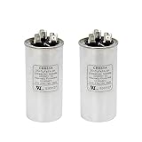 Powswopx 2 Pack 35+5 MFD 35/5 uF 370 or 440 Volt CBB65B Dual Run Circular Start Capacitor for AC Motor Run, Condenser Straight Cool, Heat Pump, Air Conditioner, HVAC Capacitor