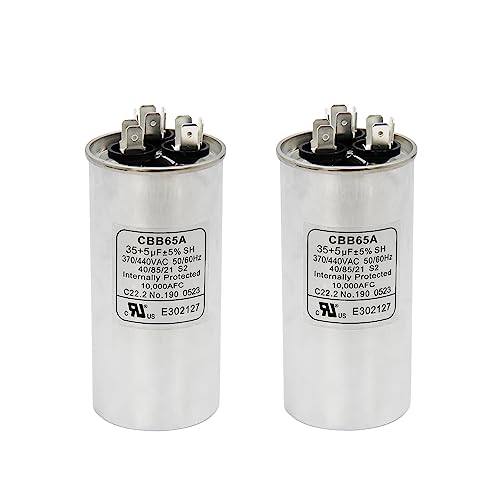 Powswopx 2 Pack 35+5 MFD Capacitor