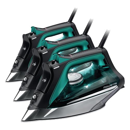 Image of Rowenta Pro Master Stainless Steel Soleplate Steam Iron for Clothes, Anti-Drip Protection, 210 g /min, 400 Microsteam Holes, 1775 Watts Iron Steamer for Clothes, Powerful Steam DW8360 (Pack of 3)