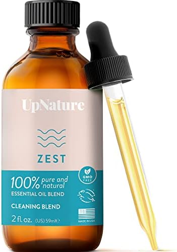 Zest Essential Oil Blend 2oz - All Purpose Cleaner, Scent Booster & Natural Household Cleaning Essential Oil Blend, with Eucalyptus Essential Oil, Citrus Oil, Lemon Essential Oil -Therapeutic Grade