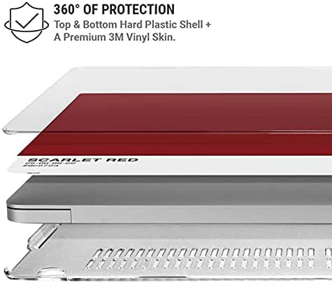 Skinit Case + Skin Compatible with MacBook Air 13in (2020) Originally Designed Scarlet Red Design